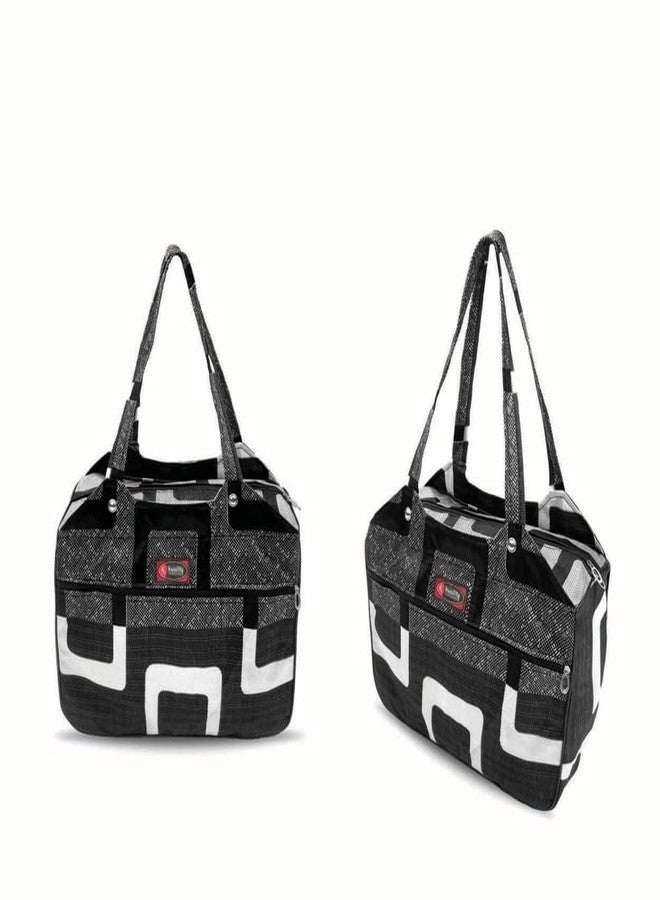 Temoli Tote Bags For Women Girls Handbag Zipper Large Capacity Fashion Bag for College Office,Box & Black,1 Pcs - Image 2